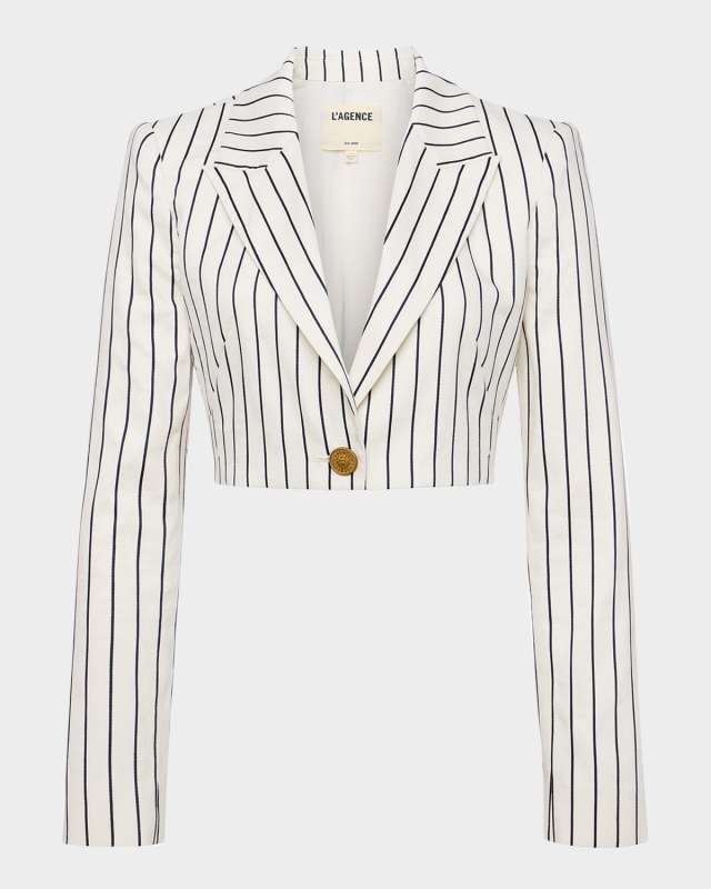 Izzie Striped Cropped Blazer